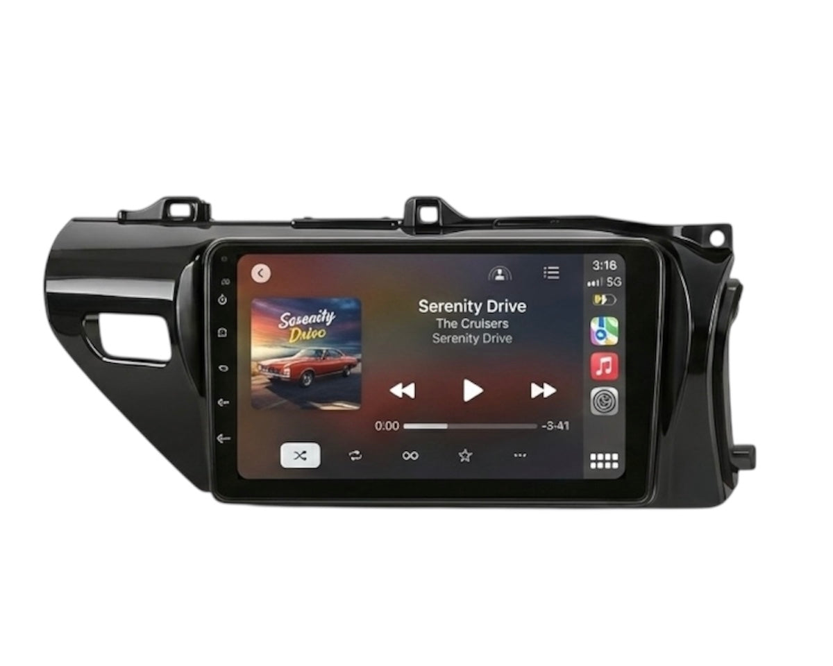 Toyota Hilux N80 (2014–2022) 10” Plug & Play Head Unit Upgrade – Wireless Apple CarPlay & Android Auto | SR, SR5, Workmate, Rogue, Rugged | JBL Compatible